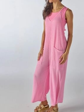 New Simply Southern Ridded Jumpsuit Size Medium